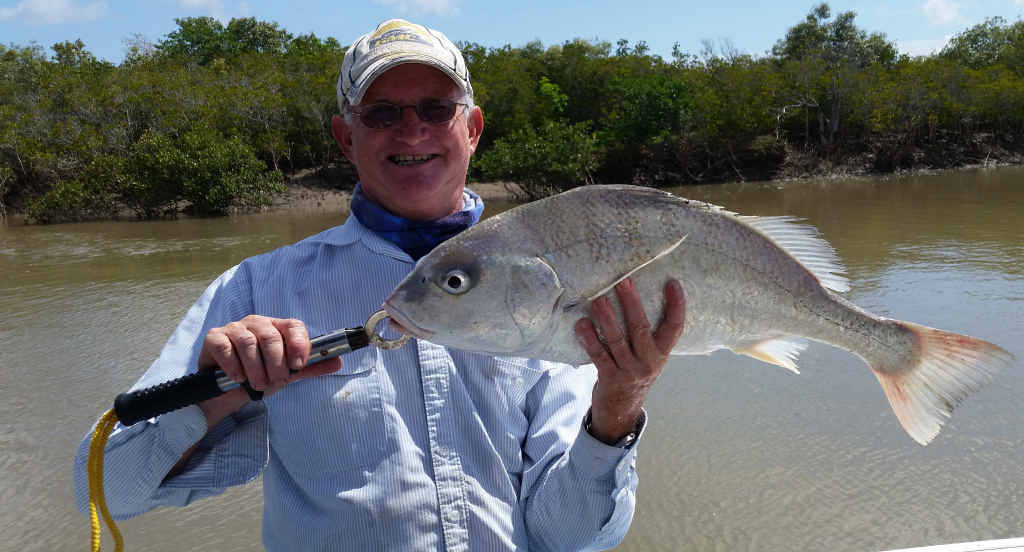 NICE CATCH: Stephen Little with a snodger grunter. NICE CATCH: Stephen Little with a snodger grunter.